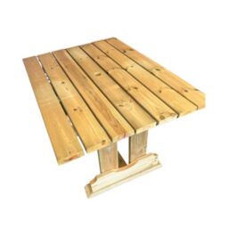 Churnet Valley Garden Furniture Ltd Ergo 4 Seater Table - Wood - L90 x W120 x H78 cm - Partially Assembled in Brown - thumbnail 4