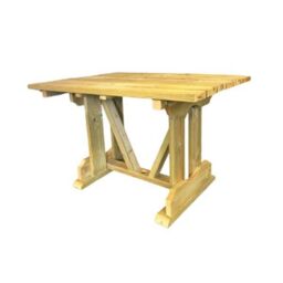 Churnet Valley Garden Furniture Ltd Ergo 4 Seater Table - Wood - L90 x W120 x H78 cm - Partially Assembled in Brown - thumbnail 2