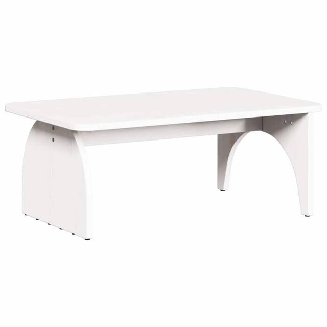 Berkfield Home Coffee Table White 80 x 50 x 31 cm Solid pine wood - image 1