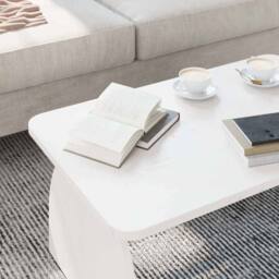 Berkfield Home Coffee Table White 80 x 50 x 31 cm Solid pine wood - thumbnail 5