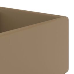 Berkfield Home Luxury Basin Overflow Square Matt Cream 41x41 cm Ceramic - thumbnail 4