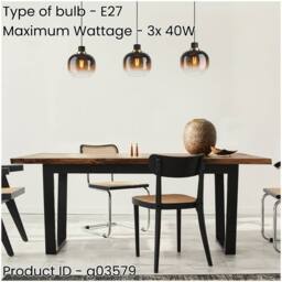 Loops Stylish Modern Black & Brass Pendant Light for Indoor Spaces - thumbnail 2