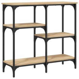 Berkfield Home Console Table Sonoma Oak 80x29x75 cm Engineered Wood in Brown - Size: 80 x 29 x 75 cm - thumbnail 2