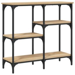 Berkfield Home Console Table Sonoma Oak 80x29x75 cm Engineered Wood in Brown - Size: 80 x 29 x 75 cm - thumbnail 6