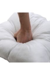 Living and Home White Jacquard Plush Square Throw Pillow Sofa Cushion, Filled with 500g PP Cotton - Size: 45 cm x 45 cm - thumbnail 6