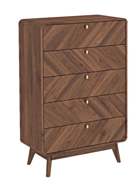 KUDL HOME LV44 Chest of Drawers in Walnut - image 1