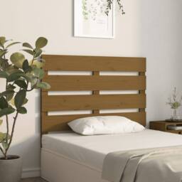 Berkfield Home Headboard Honey Brown 100x3x80 cm Solid Wood Pine - Size: 100 x 3 x 80 cm - thumbnail 4