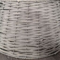 Samuel Alexander FACTORY SECONDS 48/70cm KD Willow Christmas Tree Skirt Wicker Rattan- Large Light Grey - thumbnail 1