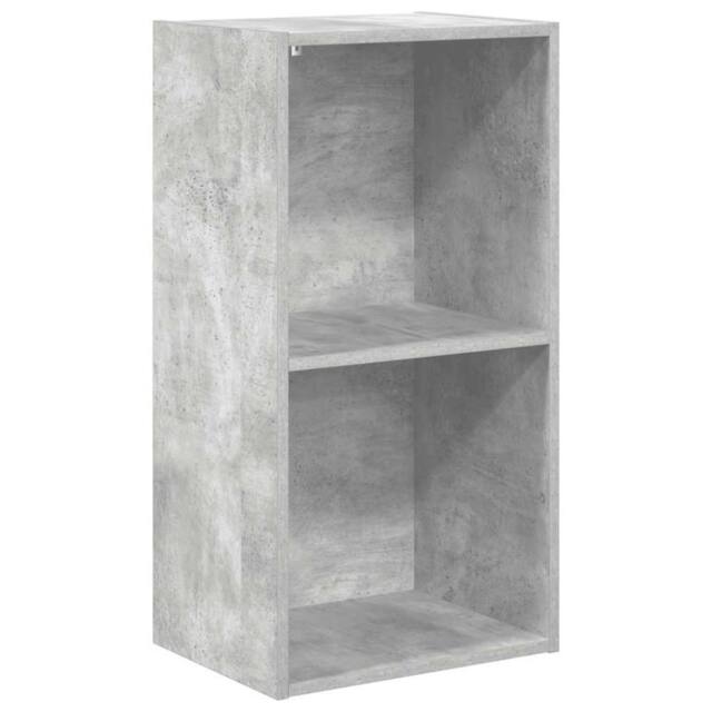Berkfield Home 2-Tier Book Cabinet Concrete Grey 40x30x76.5 cm Engineered Wood - image 1
