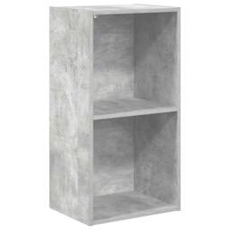 Berkfield Home 2-Tier Book Cabinet Concrete Grey 40x30x76.5 cm Engineered Wood - thumbnail 1