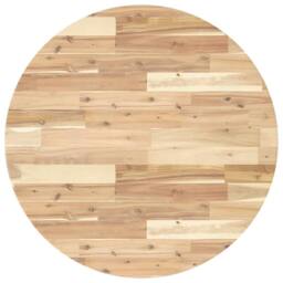 Berkfield Home Table Top Round √ò80x4 cm Solid Wood Acacia in Brown - Size: 80x4 cm - thumbnail 3