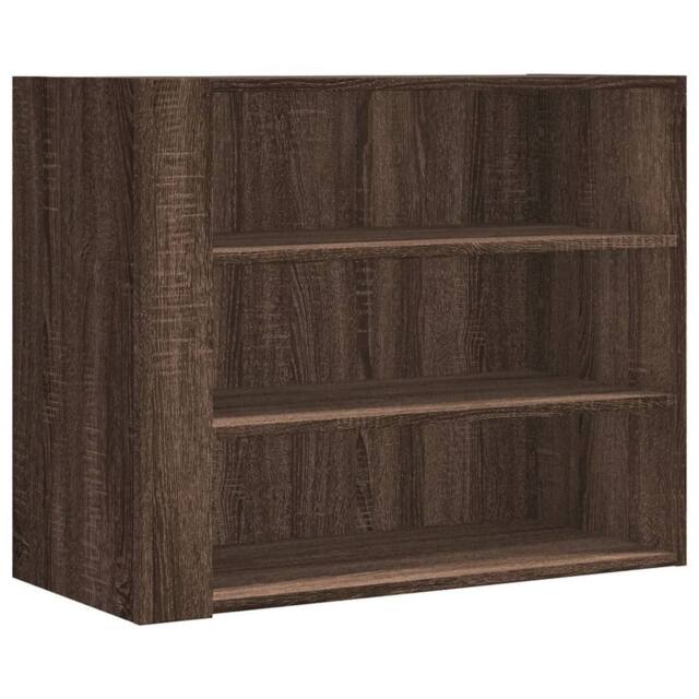 Berkfield Home Wall Cabinet Brown Oak 75x35x60 cm Engineered Wood - Size: 75 x 35 x 60 cm - image 1