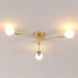 Goeco E27 Vintage Chandelier, with 180 Rotation, Gold Metal Ceiling Lights - thumbnail 1