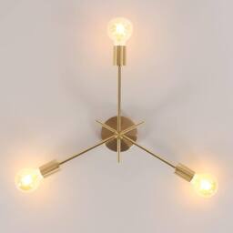 Goeco E27 Vintage Chandelier, with 180 Rotation, Gold Metal Ceiling Lights - thumbnail 9