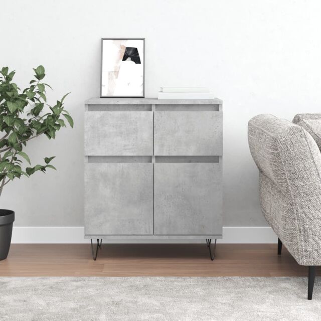 Berkfield Home Sideboard Concrete Grey 60x35x70 cm Engineered Wood - Size: 60 x 35 x 70 cm - image 1