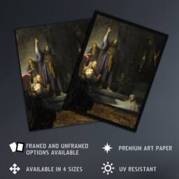 "Artery8 The Raising of Lazarus Rembrandt van Rijn Framed Wall Art Print - Size: W12"" x H16""" - thumbnail 2