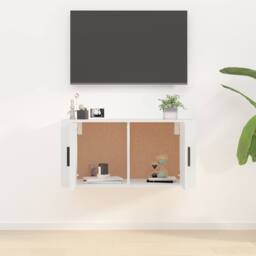 Berkfield Home Wall Mounted TV Cabinet White 80x34.5x40 cm - thumbnail 3
