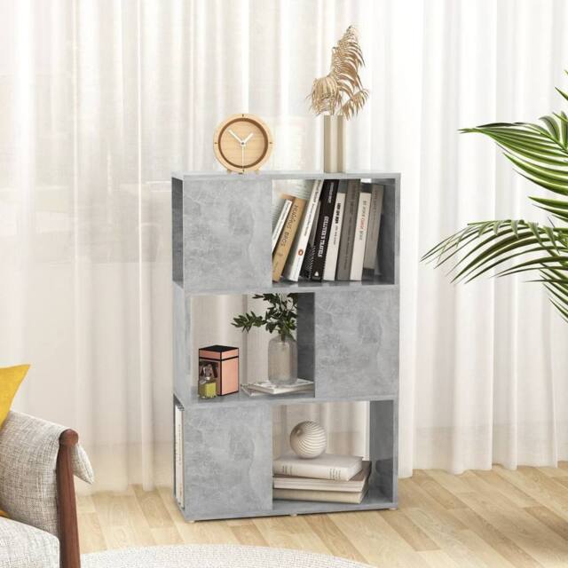 Berkfield Home Classic Book Cabinet Room Divider Concrete Grey 60x24x94 cm Engin - Size: 60 x 24 x 94 cm - image 1
