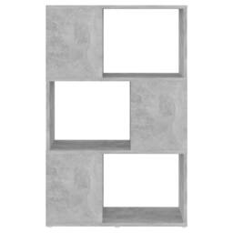 Berkfield Home Classic Book Cabinet Room Divider Concrete Grey 60x24x94 cm Engin - Size: 60 x 24 x 94 cm - thumbnail 5