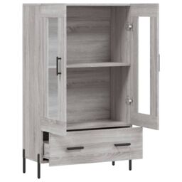 Berkfield Home Highboard Grey Sonoma 69.5x31x115 cm Engineered Wood - thumbnail 5
