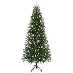 Berkfield Home Elegant Artificial Christmas Tree with 300 LEDs Green 240 cm PE a - thumbnail 1