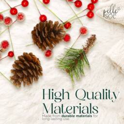 Pelle & Sol 130 Piece Christmas Crafts Realistic Pine Cones & Berry Accessory in Green - Size: 1 Pack - thumbnail 5