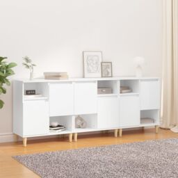 Berkfield Home Sideboards 3 pcs White 60x35x70 cm Engineered Wood - Size: 60 x 35 x 70 cm - thumbnail 1