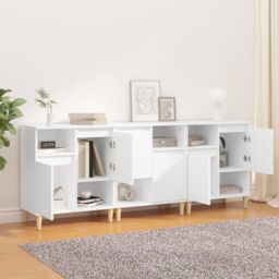 Berkfield Home Sideboards 3 pcs White 60x35x70 cm Engineered Wood - Size: 60 x 35 x 70 cm - thumbnail 3