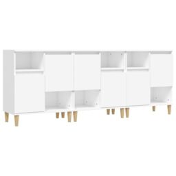 Berkfield Home Sideboards 3 pcs White 60x35x70 cm Engineered Wood - Size: 60 x 35 x 70 cm - thumbnail 2