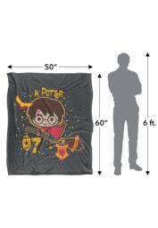 Harry Potter H. Potter 07 Quidditch Chibi Officially Licensed Silky Touch Super Soft Throw Blanket 152x127 cm in White - thumbnail 5