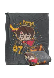 Harry Potter H. Potter 07 Quidditch Chibi Officially Licensed Silky Touch Super Soft Throw Blanket 152x127 cm in White - thumbnail 2