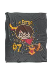 Harry Potter H. Potter 07 Quidditch Chibi Officially Licensed Silky Touch Super Soft Throw Blanket 152x127 cm in White - thumbnail 1
