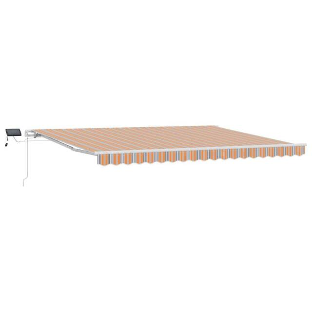 Berkfield Home Manual Retractable Awning with LED Multicolour Stripe 450x300 cm - image 1