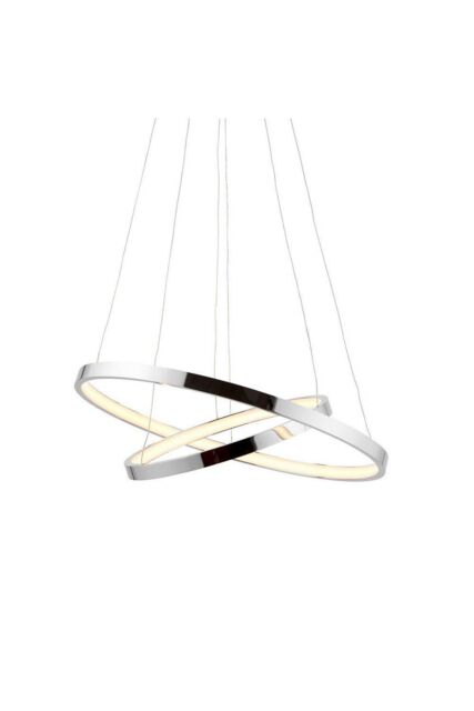 Netlighting Kline Ceiling Pendant Light Chrome Frosted Acrylic in Grey - image 1