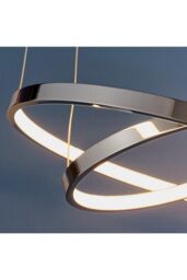 Netlighting Kline Ceiling Pendant Light Chrome Frosted Acrylic in Grey - thumbnail 6
