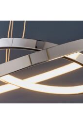 Netlighting Kline Ceiling Pendant Light Chrome Frosted Acrylic in Grey - thumbnail 4