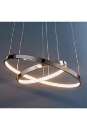 Netlighting Kline Ceiling Pendant Light Chrome Frosted Acrylic in Grey - thumbnail 2