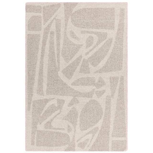 The Rug Shop UK Cream Handmade Modern Easy to clean Machine Made Abstract Area Rug - Size: 160 cm x 230 cm - image 1