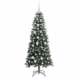 Berkfield Home Elegant Artificial Christmas Tree with 150 LEDs Green 66 x 66 x 150 cm - thumbnail 4