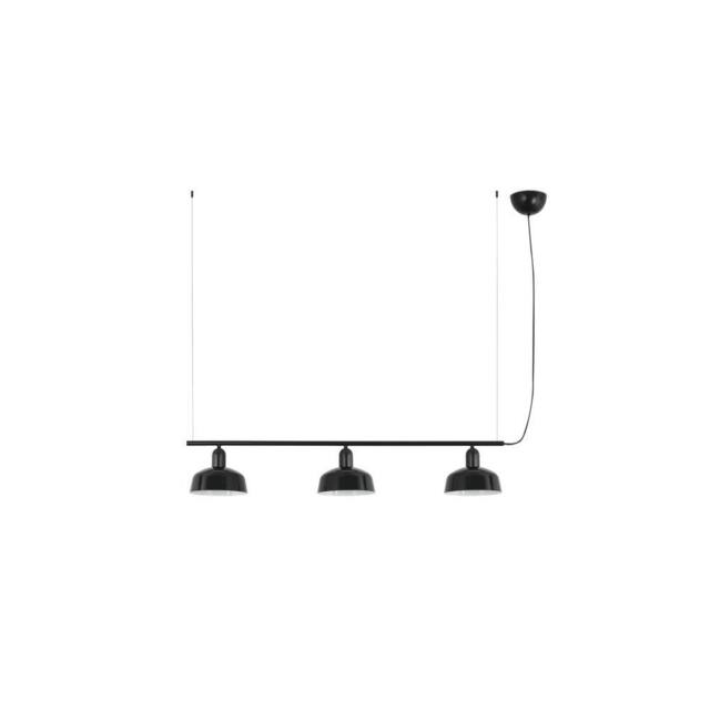 Netlighting Tatawin Small Bar Pendant Ceiling Light Black Gloss Black 3x E27 - image 1