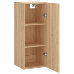 Berkfield Home Wall Mounted Cabinet Sonoma Oak 34.5x34x90 cm Engineered Wood in Brown - thumbnail 5