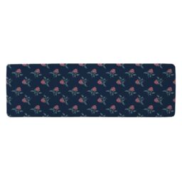 Benjamin Tate Design Roses & Spots Print Runner Rug in Natural - Size: 67 cm x 230 cm - thumbnail 1