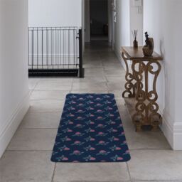 Benjamin Tate Design Roses & Spots Print Runner Rug in Natural - Size: 67 cm x 230 cm - thumbnail 3