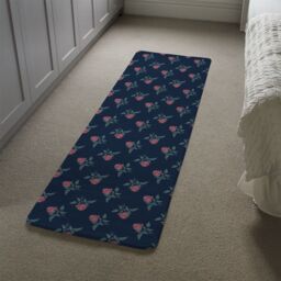 Benjamin Tate Design Roses & Spots Print Runner Rug in Natural - Size: 67 cm x 230 cm - thumbnail 4