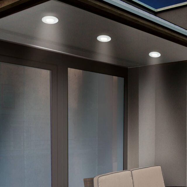 Eglo Margo White Aluminium GU10 Outdoor Recessed Light, (D) 8.4cm - image 1
