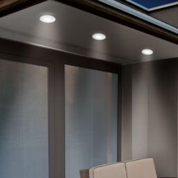 Eglo Margo White Aluminium GU10 Outdoor Recessed Light, (D) 8.4cm - thumbnail 1