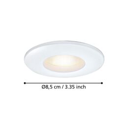 Eglo Margo White Aluminium GU10 Outdoor Recessed Light, (D) 8.4cm - thumbnail 3