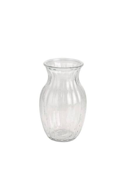 KDMD Glass Olpe Vase 19cm 2 Pack Clear - image 1