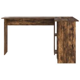 Berkfield Home Smoked Oak Computer Desk Smoked oak Engineered wood Large in Brown - thumbnail 5