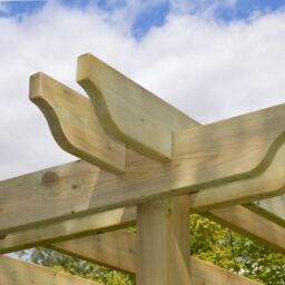 Rutland County Garden Furniture Ltd Double Garden Pergola - Wood - L360 x W360 x H270 cm - Light Green - thumbnail 4